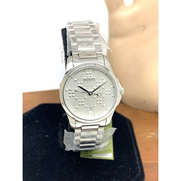 Gucci Women\'s Watch YA126551 G-Timeless Swiss Quartz Silver Dial Steel 27mm main image 9